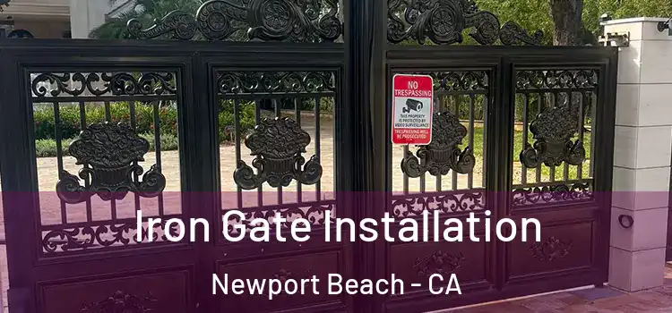 Iron Gate Installation Newport Beach - CA